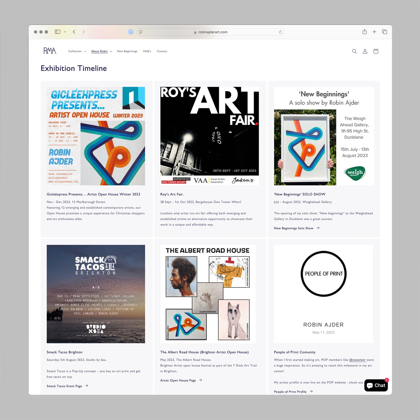 Artists Shopify Stores