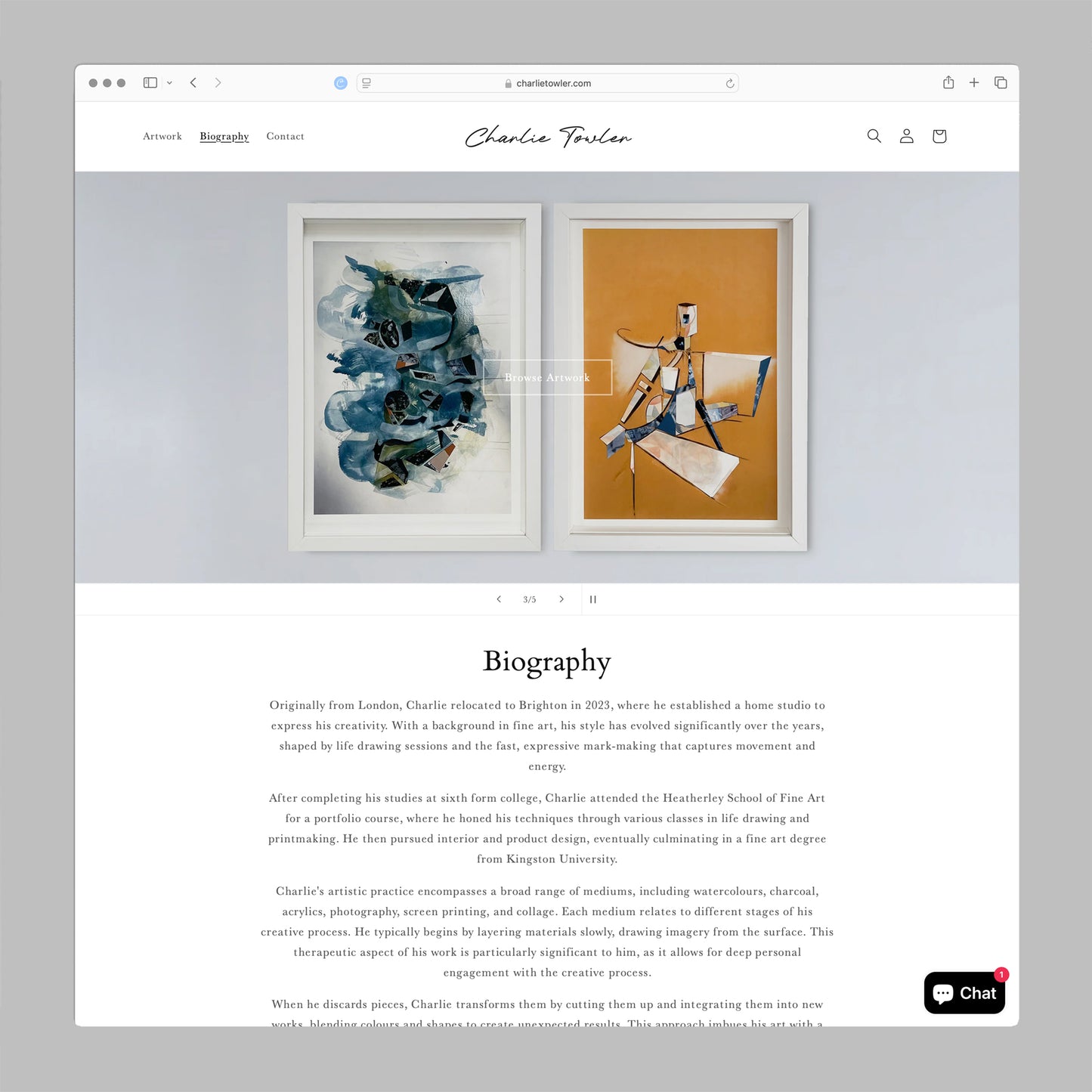 Artists Shopify Stores