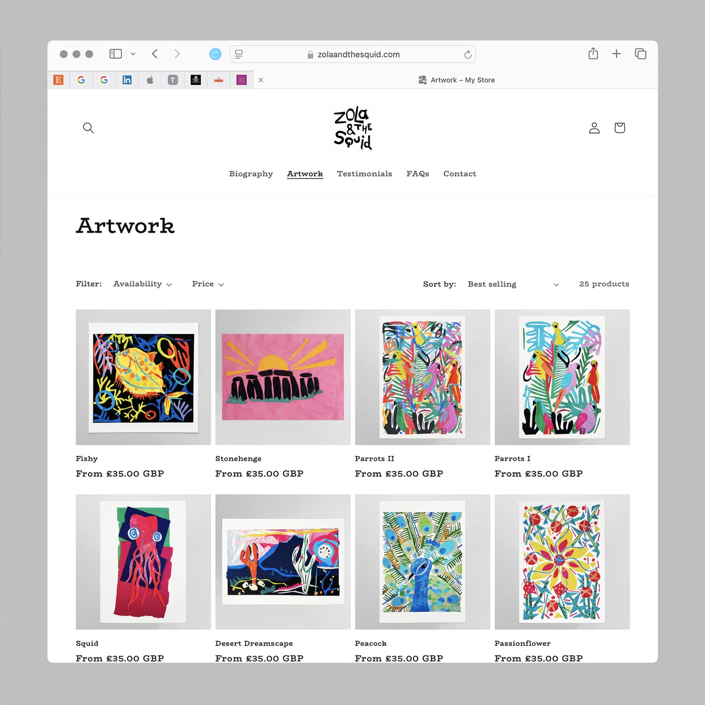 Artists Shopify Stores