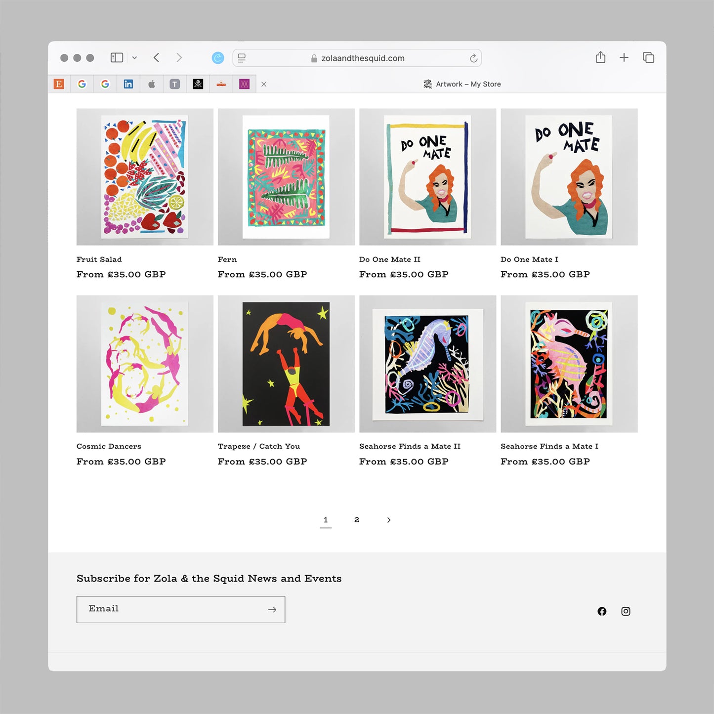 Artists Shopify Stores